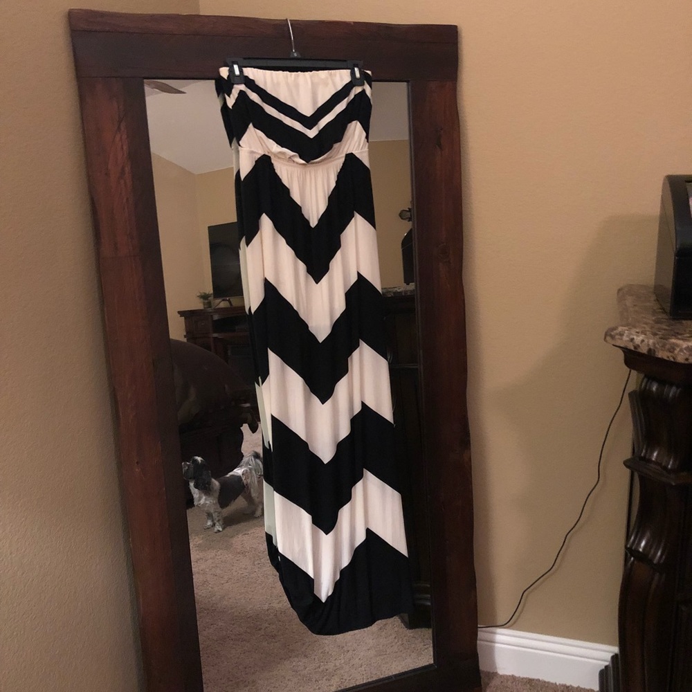 Strapless maxi dress